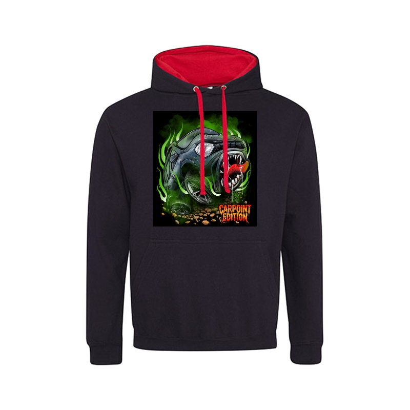 Hoodi Kaputzenpullover Unisex Just Hoods Dacia Duster Carpoint Edition scary