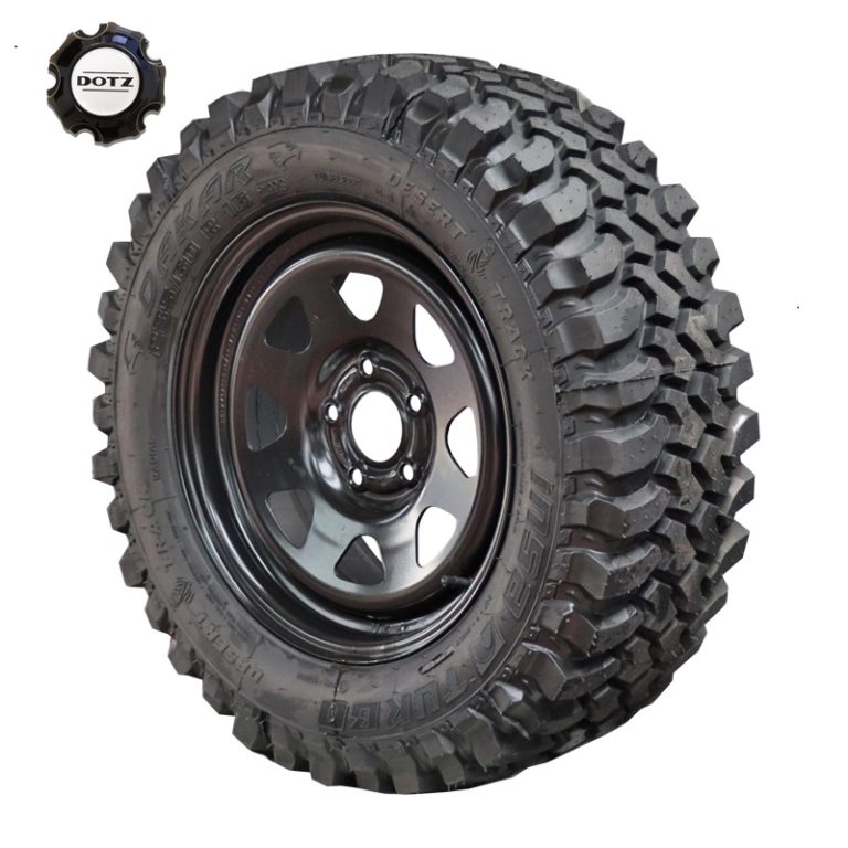 4x neue Off-road Kompletträder für Dacia DUSTER / 16" Stahlfelgen Dotz Dakar mit Offroadreifen 235/60 R16 Insa Turbo Dakar MT